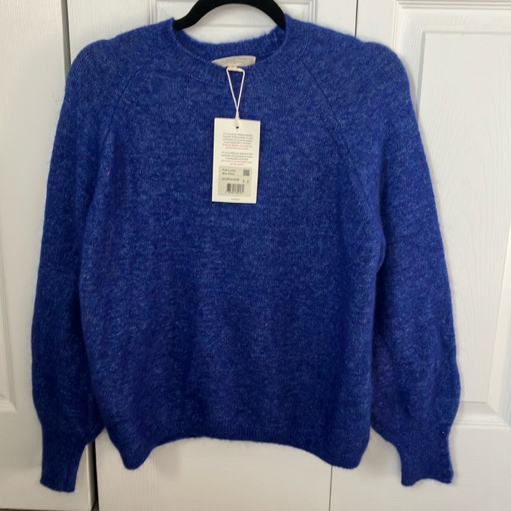 Sezane Louise sweater in Blue Flash size Small NWT